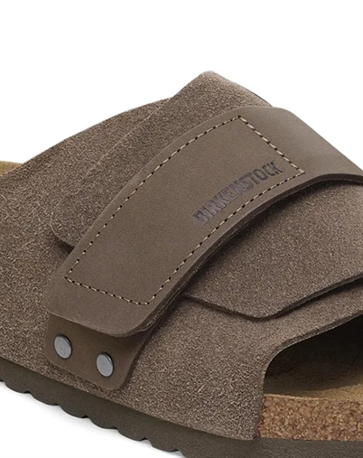 Kyoto Nubuck Suede Leather Sandal - Concrete Gray - Birkenstock
